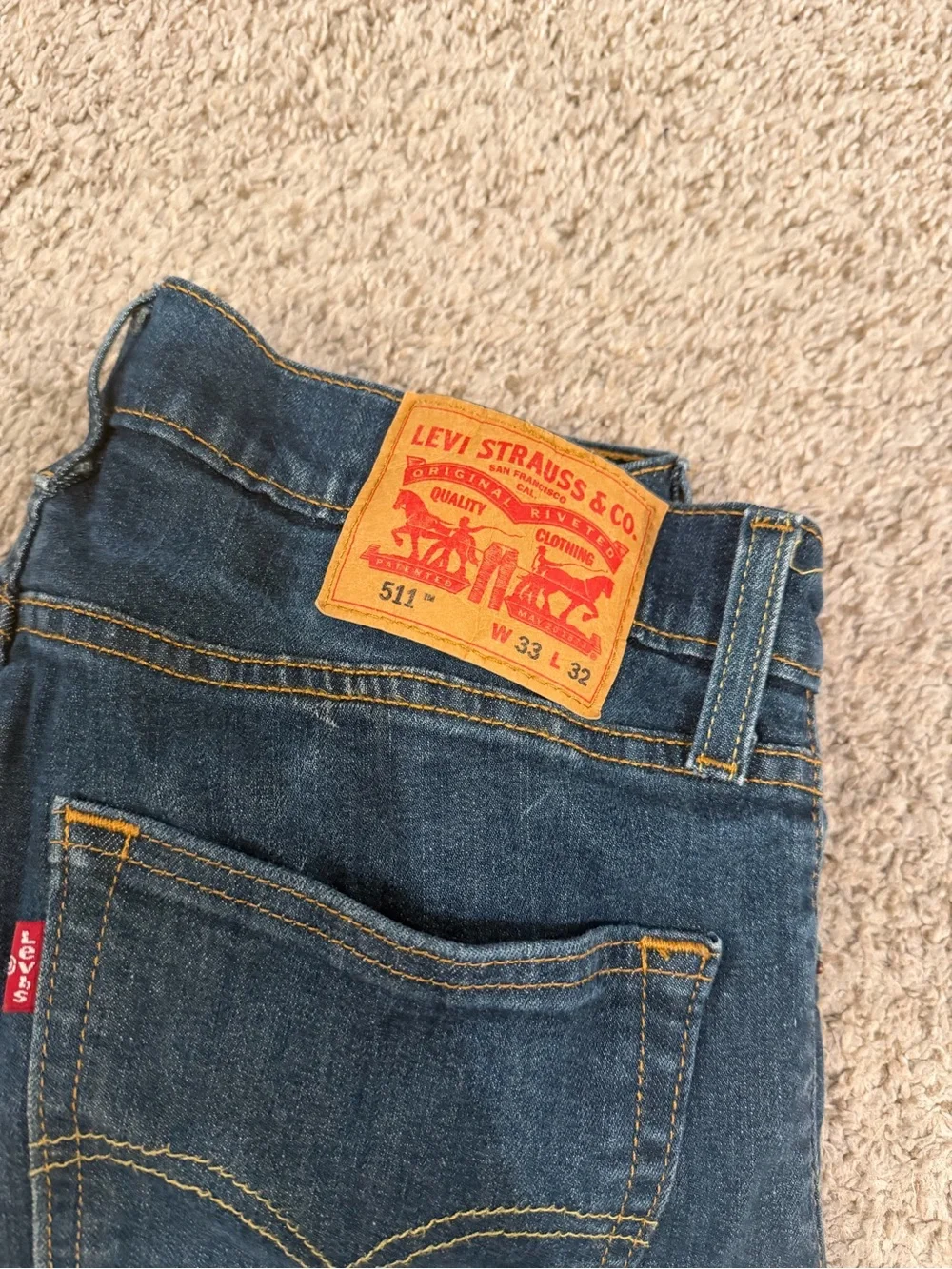 Levi's Men's Dark Blue Slim Straight Jeans